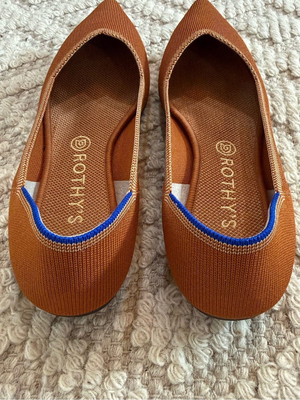 WOMENS ROTHY’S THE POINT FLAT IN CAMEL, SIZE 11 - Picture 3 of 5